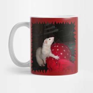 The Ivory Ferret and the Starry Red Bouncy House Mug